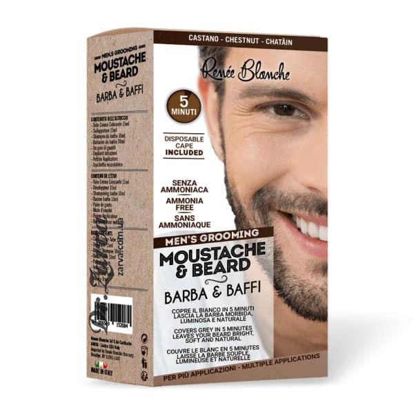 Краска для бороды и усов RENEE BLANCHE Moustache & Beard Chestnut без аммиака (каштановый)