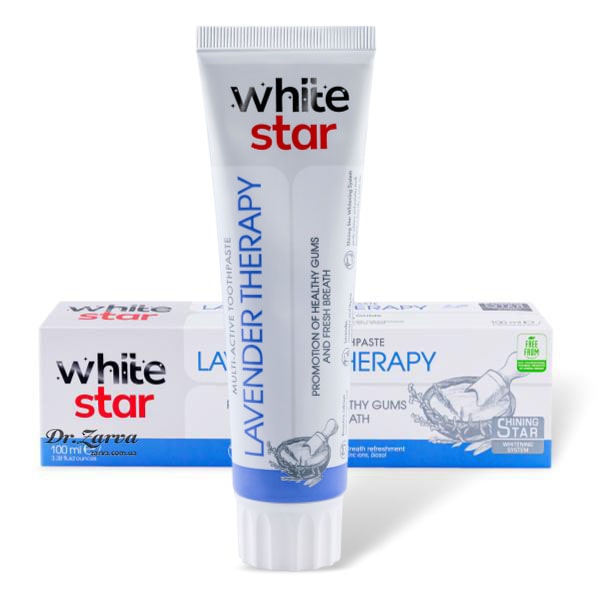 Зубная паста WHITE STAR Lavender Therapy (антибактериальная защита, снижение чувствительности, отбеливание) 100 мл