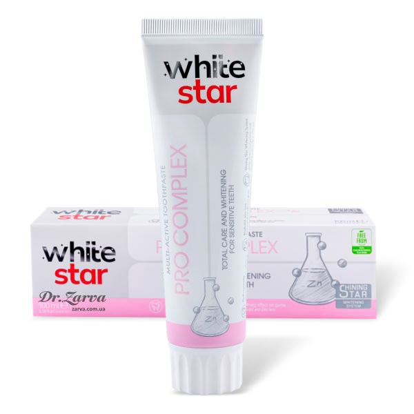Зубная паста WHITE STAR Pro Complex (бережное отбеливание, защита, укрепление эмали) 100 мл