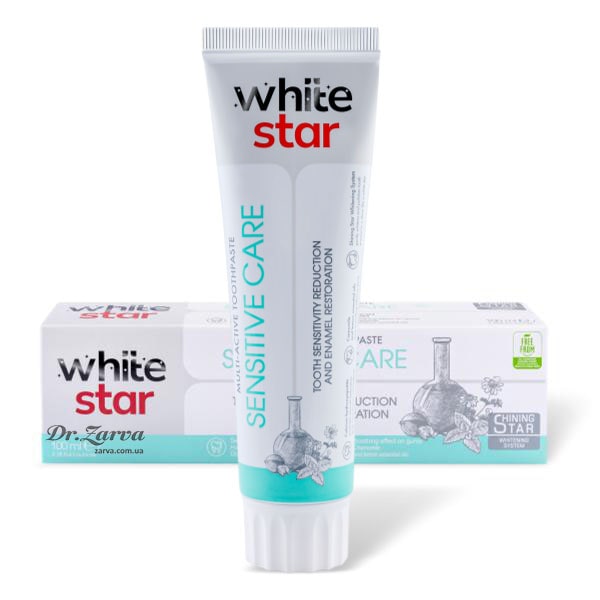 Зубная паста WHITE STAR Sensitive Care (снижение чувствительности, восстановление эмали, защита десен) 100 мл